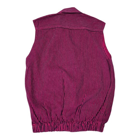 Ciotti Vest Medium red and Black Stripes 100% Cotton New without tags - Picture 2 of 7